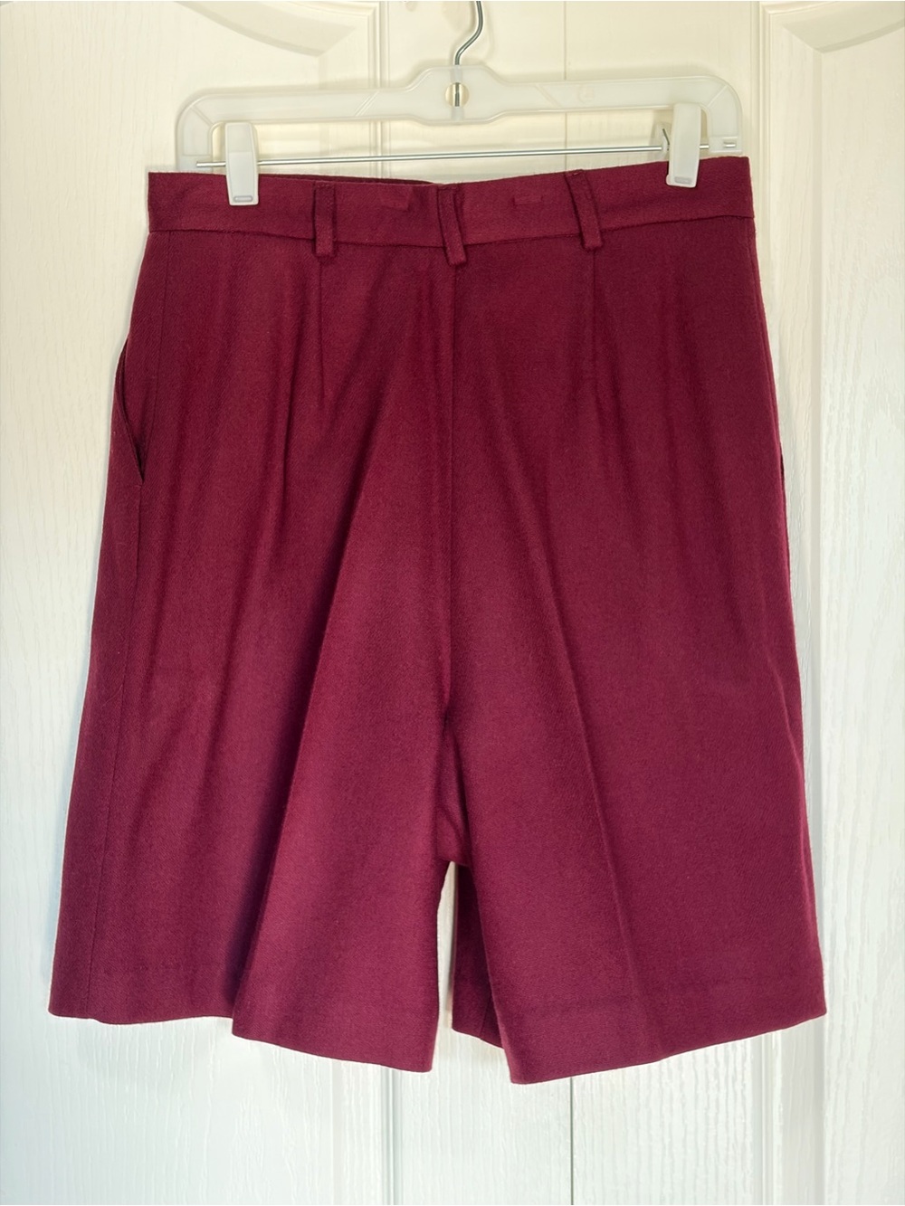 Vintage Wool Cranberry Blazer and Shorts Set Suit Casual Corner Size 12 - Picture 9 of 11